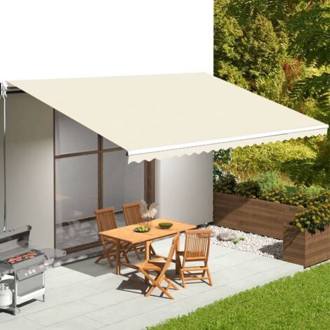 vidaXL Markisenbespannung Creme 6x3,5 m