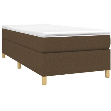 Boxspringbettgestell Dunkelbraun 80x200 cm Stoff vidaXL