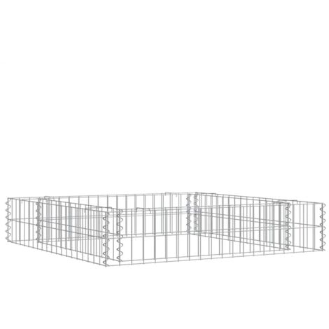 vidaXL Gabionen-Hochbeet Verzinkter Stahl 100x100x20 cm
