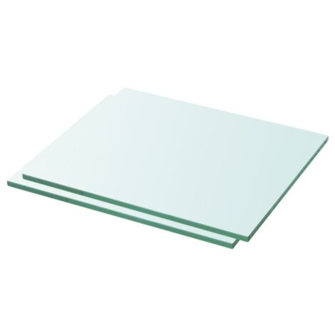 vidaXL Regalböden 2 Stk. Glas Transparent 30x20 cm