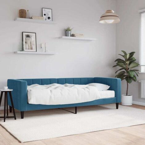 Tagesbett mit Matratze Blau 80x200 cm Samt vidaXL