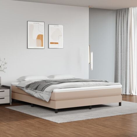 vidaXL Bettgestell Cappuccino 180x200 cm Kunstleder
