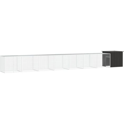 Hühnerstall Anthrazit 800x91x100 cm Verzinkter Stahl