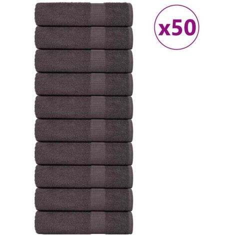 vidaXL Handtücher 50 Stk. Anthrazit 50x100 cm 360 g/m² 100% Baumwolle