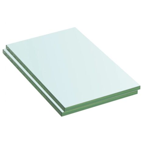 vidaXL Regalpaneele 2 Stück Transparentes Glas 20 x 12 cm