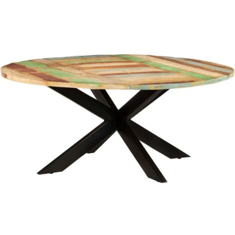 Esstisch Rund 175x75 cm Altholz Massiv vidaXL