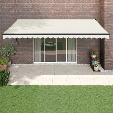 Elektrische Markise mit Kurbel Creme 5x3 m vidaXL