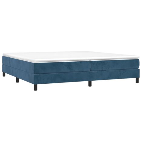 Boxspringbettgestell Dunkelblau 200x200 cm Samt vidaXL