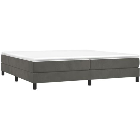 Boxspringbettgestell Dunkelgrau 200x200 cm Samt vidaXL