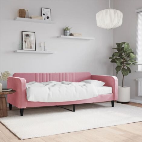 Tagesbett mit Matratze Rosa 90x200 cm Samt vidaXL