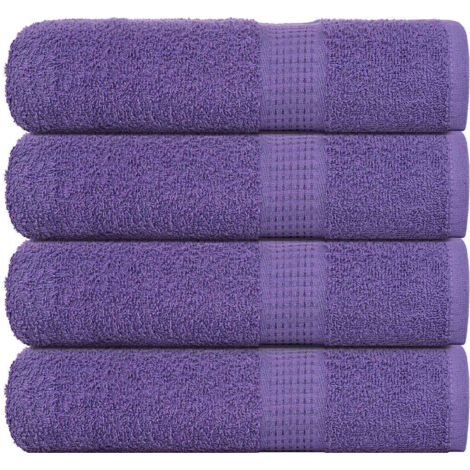 vidaXL Handtücher 4 Stk. Lila 50x100 cm 360 g/m² 100% Baumwolle