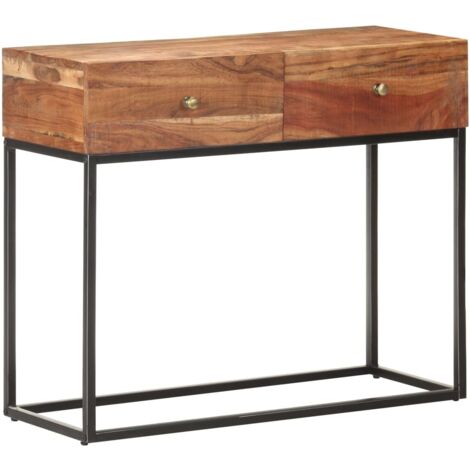 Konsolentisch 90x35x75 cm Raues Akazienholz vidaXL