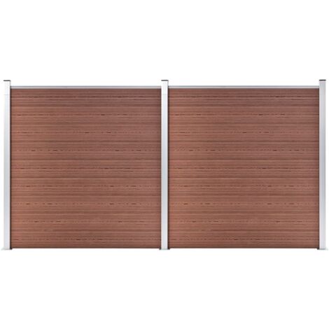 Gartenzaun WPC 353×186 cm Braun vidaXL