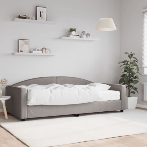 Tagesbett mit Matratze Taupe 100x200 cm Stoff vidaXL