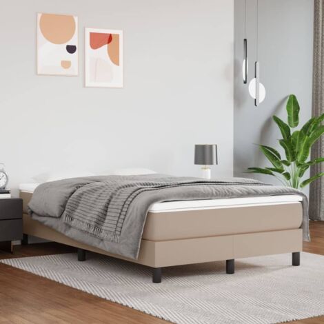 vidaXL Bettgestell Cappuccino 120x200 cm Kunstleder