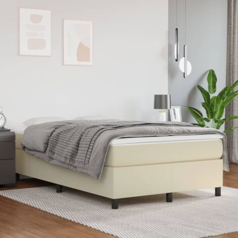 Boxspringbettgestell Creme 120x200 cm Kunstleder vidaXL