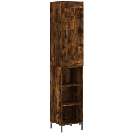 Highboard Räuchereiche 34,5x34x180 cm Holzwerkstoff vidaXL (1/5)