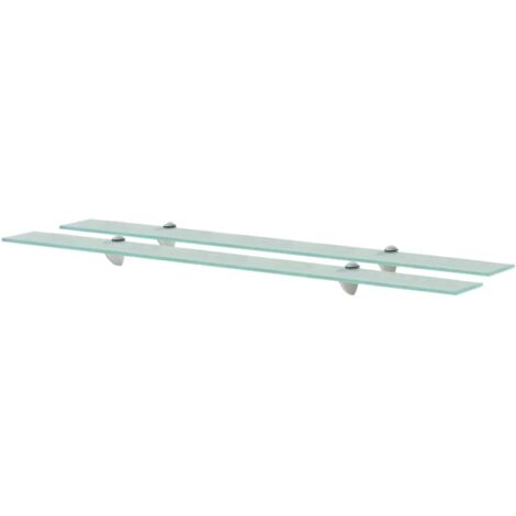 vidaXL Floating Shelves 2 pcs Glass 100x20 cm 8 mm (243785x2)