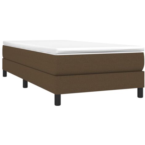 Boxspringbett mit Matratze Dunkelbraun 90x200 cm Stoff vidaXL (1/5)