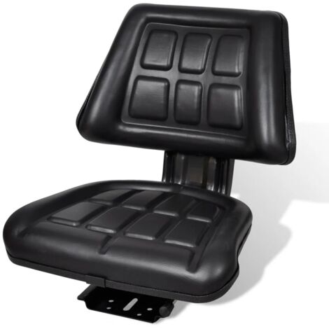 vidaXL Traktor Sitz mit Rückenlehne Schwarz