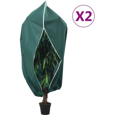 Wintervlies mit Reißverschluss 2 Stk. 70 g/m² 3,93x3 m vidaXL