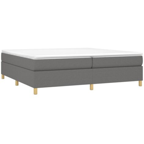 Bettgestell Dunkelgrau 200 x 200 cm Stoff