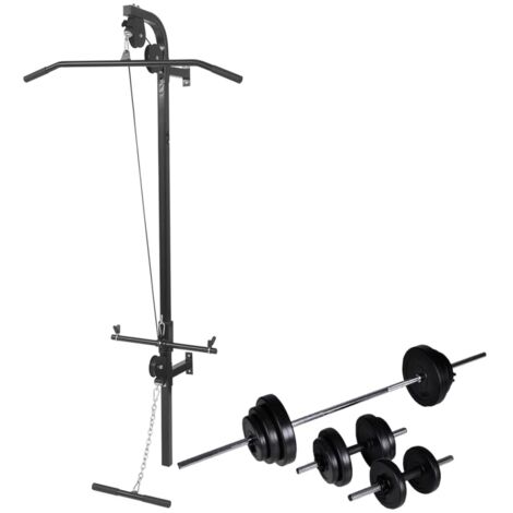 Wandmuskeltrainer mit Hantel- und Gewichtssatz 30,5 kg