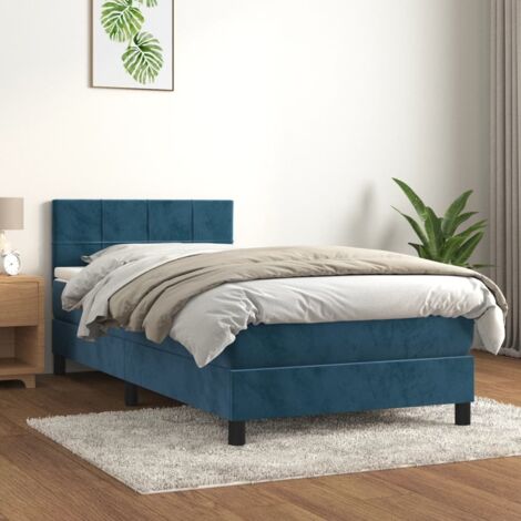 vidaXL Lattenrost mit Matratze Dunkelblau 90x200 cm