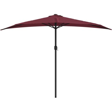 Balkon-Sonnenschirm Aluminium Mast Bordeaux 300x155x223 cm Halb