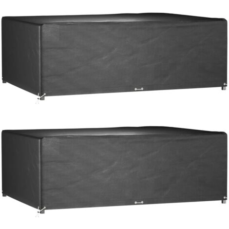 vidaXL Garden Furniture Covers 2 pcs 12 Eyelets 270x180x90 cm Rectangular