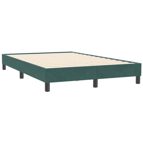 Boxspringbett ohne Matratze Dunkelgrün 120x210 cm Samt vidaXL