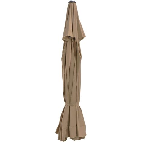 Ersatzbezug für Sonnenschirm Taupe 515 cm vidaXL