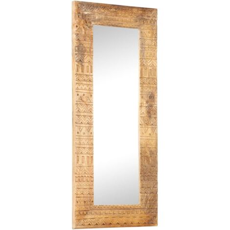 Spiegel Handgeschnitzt 110x50x11 cm Massivholz Mango vidaXL711892