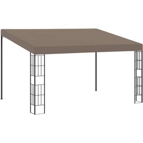 vidaXL Wand-Belvedere 4x3 m Taupe Stoff