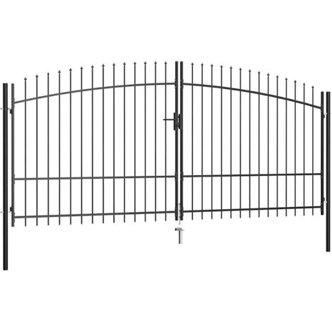 Doppel-Tor mit Spitzen in Lanzeform 400 x 225 cm
