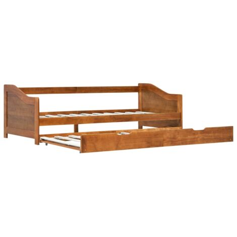 Ausziehsofa Bettgestell Honigbraun Kiefernholz 90×200 cm vidaXL