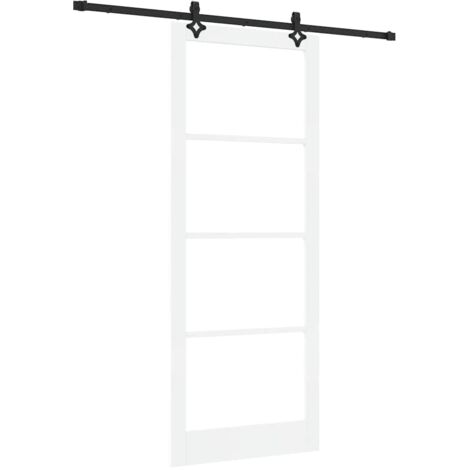 Schiebetür ORKDAL Weiß 93 x 232 cm Holz und Metall vidaXL