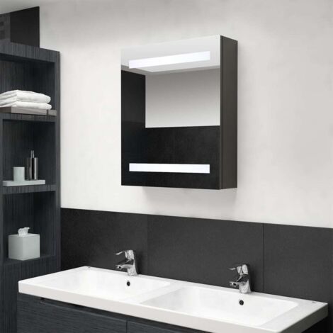 vidaXL LED-Bad-Spiegelschrank Anthrazit 50x14x60 cm (1/5)