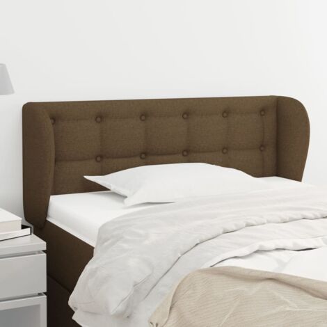Kopfteil mit Ohren Dunkelbraun 103x23x78/88 cm Stoff vidaXL (1/5)