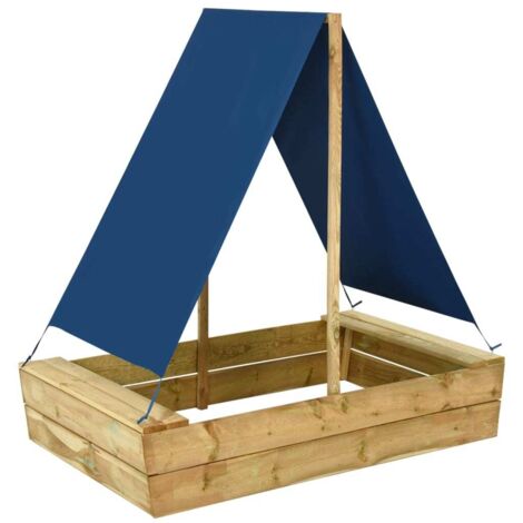 Sandkasten mit Dach 80x60x97,5 cm Imprägniertes Kiefernholz vidaXL