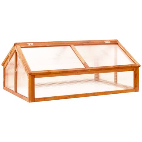 vidaXL Gewächshaus Braun 114x80x50 cm Tannenholz