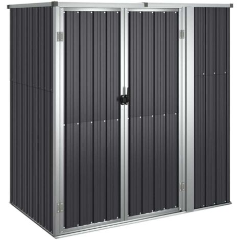 Gerätehaus Anthrazit 161x89x161 cm Verzinkter Stahl vidaXL