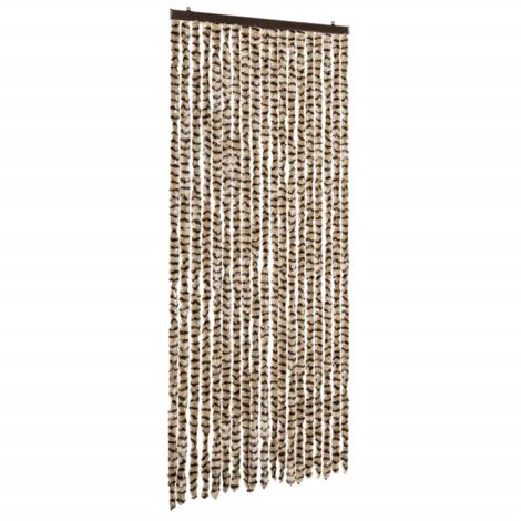 Insektenschutz-Vorhang Beige und Braun 56x185 cm Chenille vidaXL