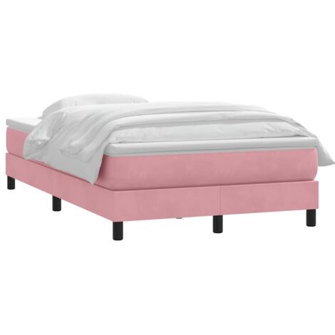 Boxspringbett mit Matratze Rosa 120x220 cm Samt vidaXL