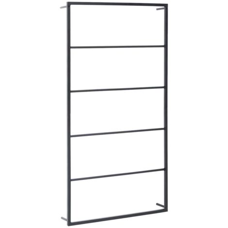 vidaXL Handtuchständer Schwarz 60x10x116 cm Stahl