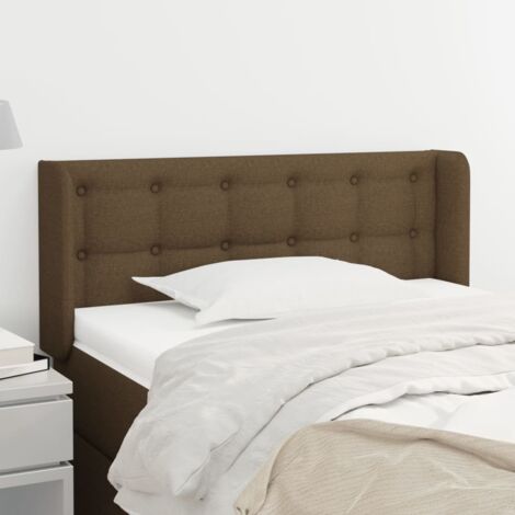 Kopfteil mit Ohren Dunkelbraun 103x16x78/88 cm Stoff vidaXL (1/5)