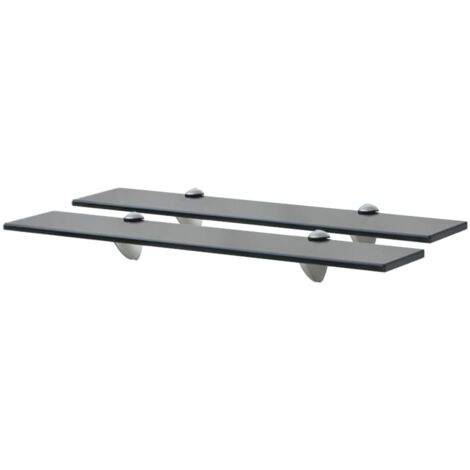 vidaXL Floating Shelves 2 pcs Glass 60x10 cm 8 mm (243765x2)