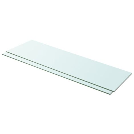 Regalplatte 2 Stück Transparentes Glas 100 x 30 cm