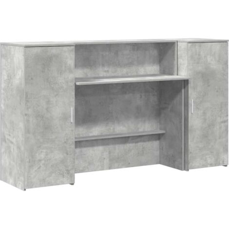 Empfangstheke Betongrau 180x50x103,5 cm Holzwerkstoff vidaXL