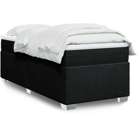 Boxspringbett mit Matratze Schwarz 90x190 cm Stoff vidaXL (1/5)